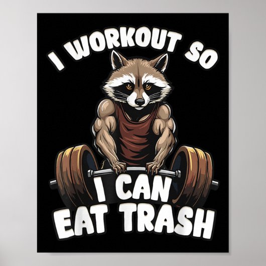 Workout Dear Abs Funny Gym Exercise Fitness Quote  Poster (Voorkant)