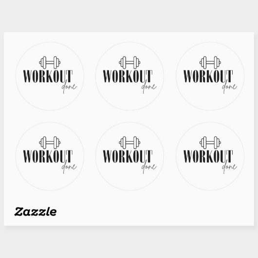 Workout done ronde sticker (Vel)
