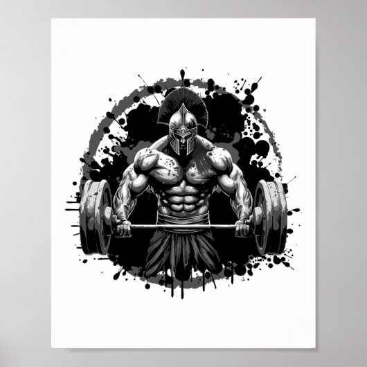 Workout Dream Style Inc Spartan Bodybuilding Gladi Poster (Voorkant)