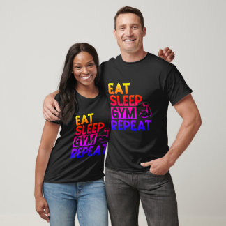 Workout Eet Gym Slaap Herhaal T-shirt