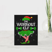 Workout Elf Christmas Family Girls Women Elf Squad Kaart (Voorkant)