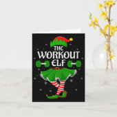 Workout Elf Christmas Family Girls Women Elf Squad Kaart (Gele Bloem)