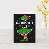 Workout Elf Christmas Family Girls Women Elf Squad Kaart (Gele Bloem)