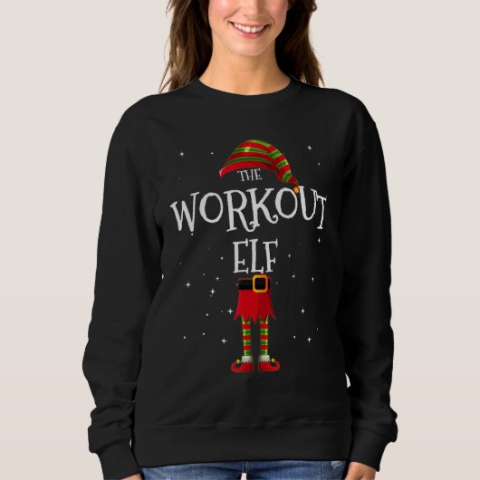 workout Elf Group Matching Family Christmas  2 Trui (Voorkant)