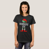 workout Elf Group Matching Family Christmas T-shirt (Voorkant volledig)