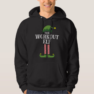 Workout Elf Matching Familie Kerstfeest Hoodie