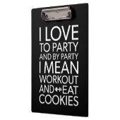 Workout en Eet Cookies - Funny Novelty Gym Klembord (Links)