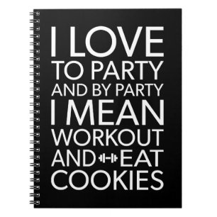Workout en Eet Cookies - Funny Novelty Gym Notitieboek