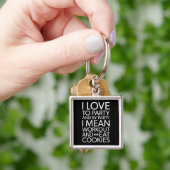 Workout en Eet Cookies - Funny Novelty Gym Sleutelhanger (Hand)