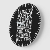 Workout en het eten van pindakaas - ik hou van fee grote klok (Hoek)