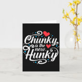 Workout Fitness Funny Chunky Is The New Hunky Grap Kaart (Gele Bloem)