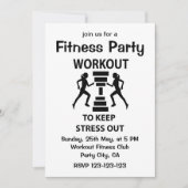 Workout Fitness Oefening Fitness Partij Kaart (Voorkant)