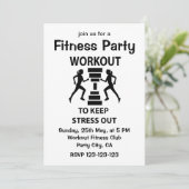 Workout Fitness Oefening Fitness Partij Kaart (Staand voorkant)