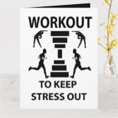 Workout Fitness Oefening Groet Kaart (Gele Bloem)