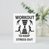 Workout Fitness Oefening Gym Briefkaart (Staand voorkant)