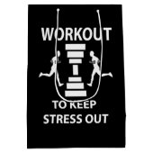Workout Fitness Oefening Medium Cadeauzakje (Achterkant)