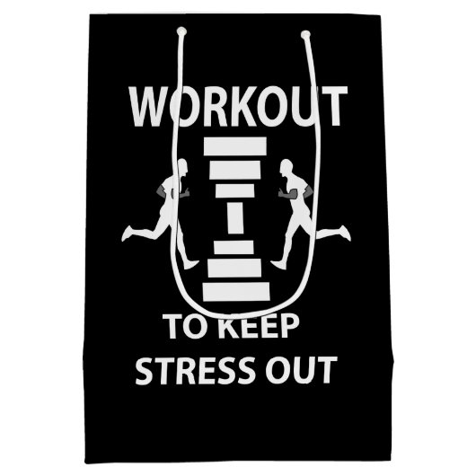 Workout Fitness Oefening Medium Cadeauzakje (Achterkant)