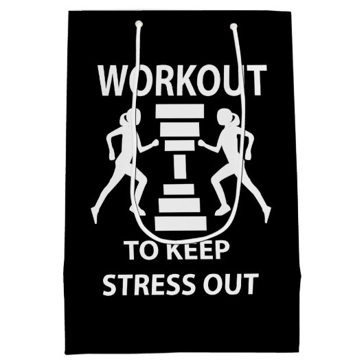 Workout Fitness Oefening Medium Cadeauzakje (Achterkant)