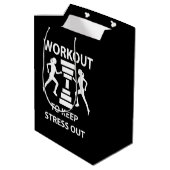 Workout Fitness Oefening Medium Cadeauzakje (Achterkant Gekanteld)