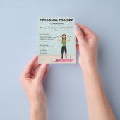 Workout Girl Fitness - Aangepaste persoonlijke tra Flyer (Hand)