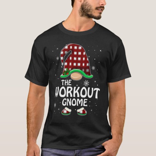 Workout Gnome Buffalo Red Pset Matching Family Ch T-shirt (Voorkant)