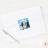 Workout Grappige Motivatie - Cat - Start Meow Vierkante Sticker (Envelop)