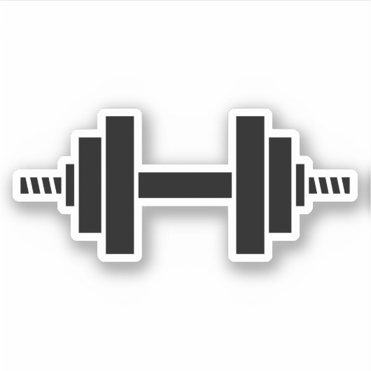 Workout Gym Barbell Uitgesneden Decal Sticker (Voorkant)