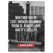 Workout Gym Motivatie Klembord (Achterkant)