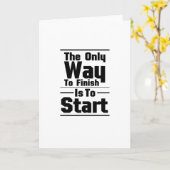 Workout Gym Quote  Fitness exercise Motivation Kaart (Gele Bloem)