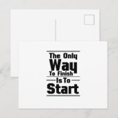 Workout Gym Quote Fitness oefening Motivatie Briefkaart (Voorkant / Achterkant)