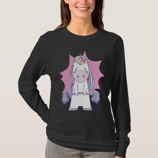 Workout Gym Unicorn T-shirt (Voorkant)