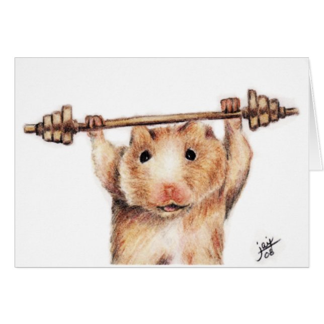 Workout (hamster)-kaarten (Voorkant Horizontaal)