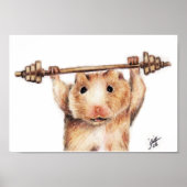 Workout (Hamster) Poster Print (Voorkant)