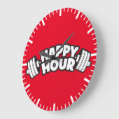 Workout - Happy Hour - Funny Gym Motivatie Grote Klok (Hoek)