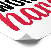 Workout Harder Gym Quote Poster (Hoek)