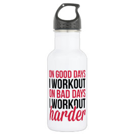 Workout Harder Gym Quote Waterfles