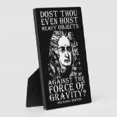 Workout Humor - Dost Gij zelfs Hijsen? Isaac Newto Fotoplaat (Zijkant)