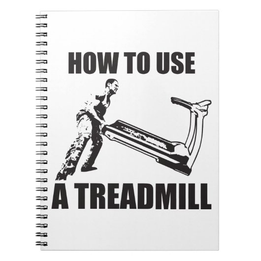 Workout Humor - How To Use A Treadmill Notitieboek (Voorkant)