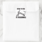 Workout Humor - How To Use A Treadmill Vierkante Sticker (Tas)