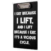 Workout Humor - ik eet omdat ik optil Klembord (Links)