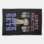 Workout Humor - oefen veilige sets - Novelty Gym Theedoek (Horizontaal)