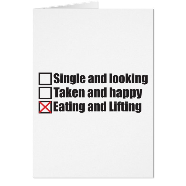 Workout-Humor - Single vs Taken vs Lifting (Voorkant)