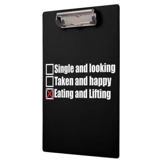 Workout-Humor - Single vs Taken vs Lifting Klembord (Links)