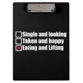 Workout-Humor - Single vs Taken vs Lifting Klembord (Voorkant)