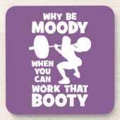 Workout Humor - Werk dat Booty, Women's Funny Gym Bier Onderzetter (Voorkant)