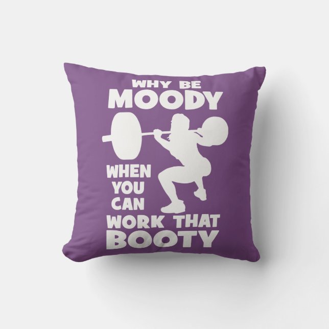 Workout Humor - Werk dat Booty, Women's Funny Gym Kussen (Voorkant)