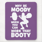 Workout Humor - Werk dat Booty, Women's Funny Gym Muismat (Voorkant)