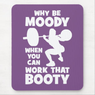 Workout Humor - Werk dat Booty, Women's Funny Gym Muismat