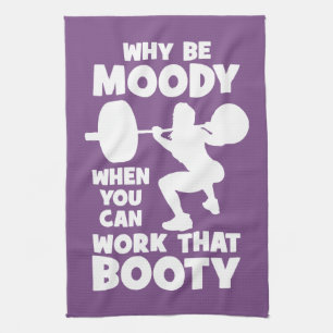 Workout Humor - Werk dat Booty, Women's Funny Gym Theedoek
