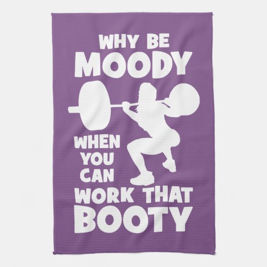 Workout Humor - Werk dat Booty, Women's Funny Gym Theedoek (Verticaal)
